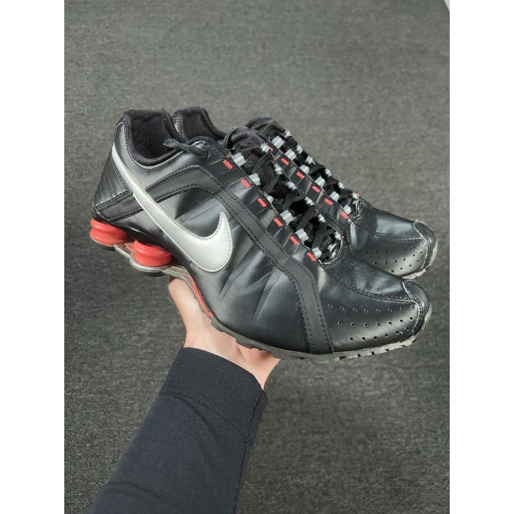 Nike Shox Junior Running Shoes Sneakers Black‎ Pink 454339-016 Women's Size 9.5